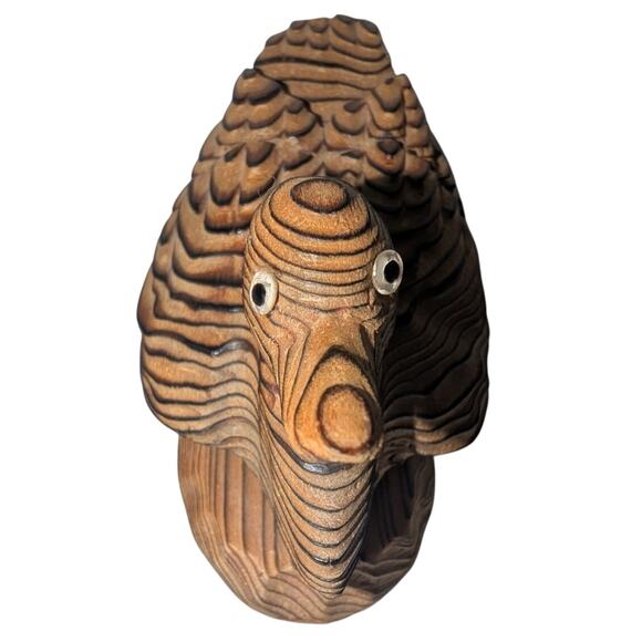 Vintage 1960s MCM Japanese Cryptomeria Hand Carved Wooden Duck - Picture 4 of 6